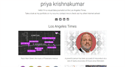 Desktop Screenshot of priyakrishnakumar.com